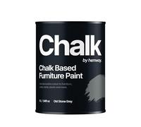 Hemway - Chalk Based Furniture Paint - Old Stone Grey 1 L | Chalky Matt Shabby Chic Finish for Interior & Exterior Home Decor | Quick Dry & All-in-one