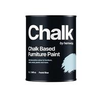 Hemway - Chalk Based Furniture Paint - Pastel Blue 1 L | Chalky Matt Shabby Chic Finish for Interior & Exterior Home Decor | Quick Dry & All-in-one