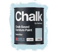 Hemway Chalk Based Furniture Paint, Pastel Blue 1L, Matt Finish
