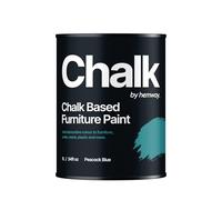 Hemway - Chalk Based Furniture Paint - Peacock Blue 1 L | Chalky Matt Shabby Chic Finish for Interior & Exterior Home Decor | Quick Dry & All-in-one