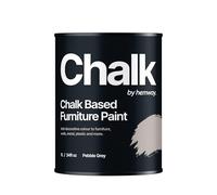 Hemway - Chalk Based Furniture Paint - Pebble Grey 1 L | Chalky Matt Shabby Chic Finish For Interior & Exterior Home Decor | Quick Dry & All-in-one