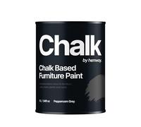 Hemway - Chalk Based Furniture Paint - Peppercorn Grey 1 L | Chalky Matt Shabby Chic Finish For Interior & Exterior Home Decor | Quick Dry & All-in-one