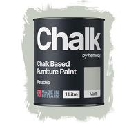 Hemway Chalk Based Furniture Paint, Pistachio Green 1L, Matt Finish