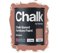 Hemway Chalk Based Furniture Paint, Red Sand 1L, Matt Finish