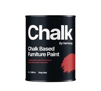 Hemway - Chalk Based Furniture Paint - Ruby Red 1 L | Chalky Matt Shabby Chic Finish for Interior & Exterior Home Decor | Quick Dry & All-in-one