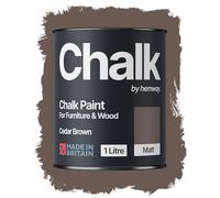 Hemway Chalk Paint Cedar Brown 1L, Matt Finish Shabby Chic