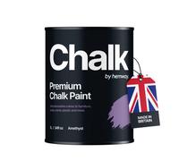 Hemway Chalk Paint Flat Matt Amethyst Purple 1L Shabby Chic, Smooth Chalky Finish, Interior Furniture, Walls, Wood, Quick Dry