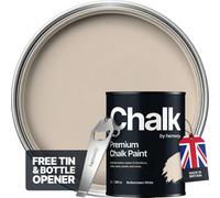 Hemway Chalk Paint Flat Matt Buttercream White 1L Shabby Chic, Smooth Chalky Finish, Interior Furniture, Walls, Wood, Quick Dry