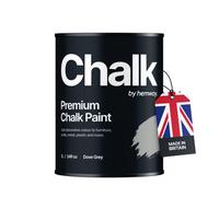 Hemway Chalk Paint Flat Matt Dove Grey 1L Shabby Chic, Smooth Chalky Finish, Interior Furniture, Walls, Wood, Quick Dry