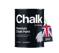 Hemway Chalk Paint Flat Matt Duck Egg Blue 1L Shabby Chic, Smooth Chalky Finish, Interior Furniture, Walls, Wood, Quick Dry