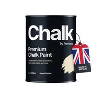 Hemway Chalk Paint Flat Matt Lemon Sorbet Yellow 1L Shabby Chic, Smooth Chalky Finish, Interior Furniture, Walls, Wood, Quick Dry