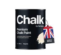Hemway Chalk Paint Flat Matt Magnolia 1L Shabby Chic, Smooth Chalky Finish, Interior Furniture, Walls, Wood, Quick Dry