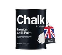 Hemway Chalk Paint Flat Matt Pale Violet 1L Shabby Chic, Smooth Chalky Finish, Interior Furniture, Walls, Wood, Quick Dry