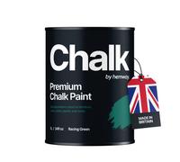 Hemway Chalk Paint Flat Matt Racing Green 1L Shabby Chic, Smooth Chalky Finish, Interior Furniture, Walls, Wood, Quick Dry