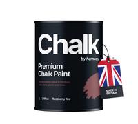 Hemway Chalk Paint Flat Matt Raspberry Red 1L Shabby Chic, Smooth Chalky Finish, Interior Furniture, Walls, Wood, Quick Dry