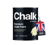 Hemway Chalk Paint Flat Matt Soft Pollen Yellow 1L Shabby Chic, Smooth Chalky Finish, Interior Furniture, Walls, Wood, Quick Dry