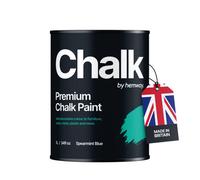 Hemway Chalk Paint Flat Matt Spearmint Blue 1L Shabby Chic, Smooth Chalky Finish, Interior Furniture, Walls, Wood, Quick Dry