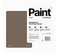 Hemway Chalk Paint Matt A5 Sample, Coco Brown, Peel & Stick Swatch For Interior Walls Wood