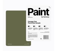 Hemway Chalk Paint Matt A5 Sample, Dark Moss Green, Peel & Stick Swatch For Interior Walls Wood