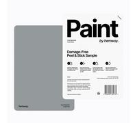 Hemway Chalk Paint Matt A5 Sample, Lead Grey, Peel & Stick Swatch For Interior Walls Wood