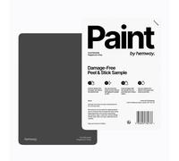 Hemway Chalk Paint Matt A5 Sample, Peppercorn Grey, Peel & Stick Swatch For Interior Walls Wood