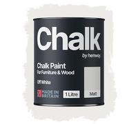 Hemway Chalk Paint Off White 1L, Matt Finish Shabby Chic