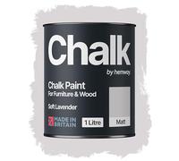 Hemway Chalk Paint Soft Lavender Purple 1L, Matt Finish Shabby Chic