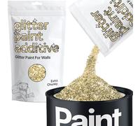 Hemway Champagne Gold Glitter Paint Additive Extra Chunky 100g for Adding Sparkle to Paints & Varnish | Paint Walls Sparkly Add to Emulsion, Acrylic or Lacquer Indoor