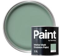 Hemway Chartwell Green Paint 2.5 L, Indoor Matt Finish, One Coat, Wall Paint, Acrylic & Water-Based Emulsion, Quick Dry & High Coverage for the Kitchen, Bathroom & Bedroom Walls & Ceiling