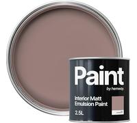 Hemway Cinder Blush Pink Paint 2.5 L, Indoor Matt Finish, One Coat, Wall Paint, Acrylic & Water-Based Emulsion, Quick Dry & High Coverage for the Kitchen, Bathroom & Bedroom Walls & Ceiling