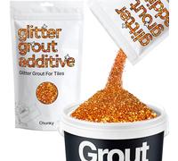Hemway Copper Glitter Grout Additive Chunky 100g Metallic Flakes for Adding Sparkle to Kitchen & Bathroom Tiles | Enhance Your Indoor Grouting Projects with a Durable Sparkly Effect