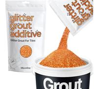 Hemway Copper Holographic Glitter Grout Additive Microfine 100g Metallic Flakes for Adding Sparkle to Kitchen & Bathroom Tiles | Enhance Your Indoor Grouting Projects with a Durable Sparkly Effect