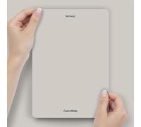 Hemway Corn White Peel & Stick Sample Chalk Furniture Paint | A5 Accurate Colour Swatch for Chalk Based Furniture Paint, Mess-Free Alternative to Tester Pots, Easy To Use, Eco-friendly