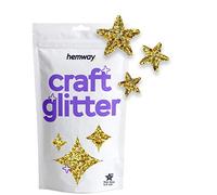 Hemway Craft Glitter 3D Star Shape, 50g, Gold | Shaped Glitter for Crafts, Resin, Cosmetic, Nail, Face, Body, Festival, Tumblers, Art, Crafting