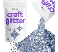 Hemway Craft Glitter - Azure Blue | 100g Super Chunky Metallic Sequin Flakes for Resin & Epoxy Crafts | Supplies for Tumblers, Cards, Jewellery, Candle, Hair, Face, Body & Nail Art