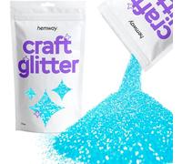 Hemway Craft Glitter - Baby Blue Iridescent | Fine Metallic Sequin Flakes for Resin & Epoxy Crafts | Supplies for Tumblers, Cards, Jewellery, Candle, Hair, Face, Body & Nail Art | 100 g