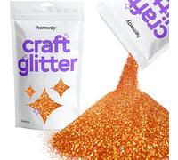 Hemway Craft Glitter - Copper Holographic | 100g Ultrafine Metallic Sequin Flakes for Halloween Resin & Epoxy Crafts | Supplies for Autumn Décor, Bunting, Nails, Candle, Face & Mask Decorating