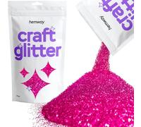 Hemway Craft Glitter Dark Rose Pink 100g Fine Glitter for Crafts, Resin, Cosmetic, Nail, Face, Body, Festival, Tumblers, Art, Candle, Crafting
