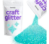 Hemway Craft Glitter - Fluorescent UV Neon Blue | 100g Fine Metallic Sequin Flakes for Resin & Epoxy Crafts | Supplies for Tumblers, Cards, Jewellery, Candle, Hair, Face, Body & Nail Art