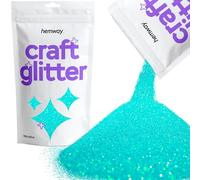 Hemway Craft Glitter Fluorescent UV Neon Blue 100g Microfine Glitter