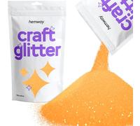 Hemway Craft Glitter Fluorescent UV Neon Orange 100g Microfine Glitter for Crafts, Resin, Cosmetic, Nail, Face, Body, Festival, Tumblers, Art, Candle, Crafting