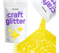 Hemway Craft Glitter Fluorescent UV Neon Yellow 100g Extra Chunky Glitter