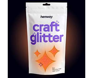 Hemway Craft Glitter Glow in The Dark Pink/Orange 100g Ultrafine Glitter
