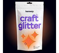 Hemway Craft Glitter - Glow in The Dark Pink/Orange | 100g Ultrafine Metallic Sequin Flakes for Resin & Epoxy Crafts | Supplies for Tumblers, Cards, Jewellery, Candle, Hair, Face, Body & Nail Art