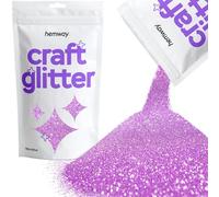 Hemway Craft Glitter - Lavender Purple | 100g Microfine Metallic Sequin Flakes for Resin & Epoxy Crafts | Supplies for Tumblers, Cards, Jewellery, Candle, Hair, Face, Body & Nail Art