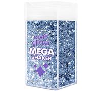 Hemway Craft Glitter Mega Shaker - Azure Blue | Super Chunky Metallic Flakes for Resin & Epoxy Crafts | Supplies for Tumblers, Cards, Jewellery, Candle, Hair, Face, Body & Nail Art Decoration | 360g