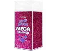 Hemway Craft Glitter Mega Shaker - Dark Rose Pink | Ultrafine Metallic Flakes for Resin & Epoxy Crafts | Supplies for Tumblers, Cards, Jewellery, Candle, Hair, Face, Body & Nail Art Decoration | 425g