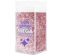 Hemway Craft Glitter Mega Shaker - Light Rose Gold | Chunky Metallic Flakes for Resin & Epoxy Crafts | Supplies for Tumblers, Cards, Jewellery, Candle, Hair, Face, Body & Nail Art Decoration | 425g