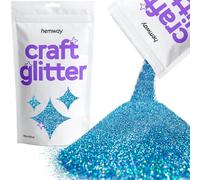 Hemway Craft Glitter Ocean Blue Holographic 100g Microfine Glitter for Crafts, Resin, Cosmetic, Nail, Face, Body, Festival, Tumblers, Art, Candle, Crafting