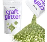 Hemway Craft Glitter - Olive Green | 100g Chunky Metallic Sequin Flakes for Resin & Epoxy Crafts | Supplies for Tumblers, Cards, Jewellery, Candle, Hair, Face, Body & Nail Art